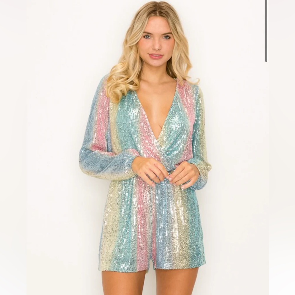 Love Story Sequin Romper